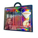 Kit 8 Pinceis e 2 Esponjas - Hello Mini